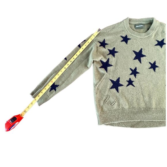 Zadig & Voltaire 100% Cashmere Star Sweater - Rock Chic Luxury Size M - Picture 7 of 13